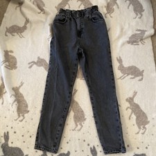 New Look High Rockabilly Grey  Tapered Leg Denim Jeans size 10 L32. MR13062