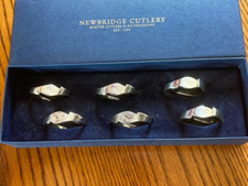 Newbridge Cutlery Waterford Seahorse Napkin Rings Silver Plate x 6