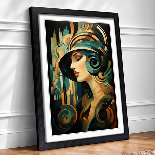 Art deco woman abstract - woman,