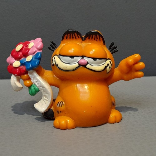Vintage garfield cat - cat, flowers