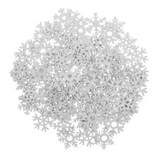 100 Pcs Xmas Wooden Snowflake Slices Ornament Hanging Decoration Craft