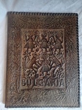 Vintage - 1970s - A4 document portfolio - embossed leather - Bulgarian made 