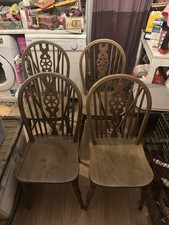 Set of four antique elm