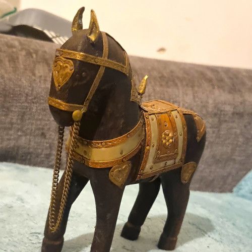 Brown gold carved - carved, horse