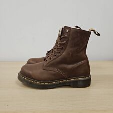 Dr Martens 1460 Serena Fur Lined Brown Tan Leather Ankle Warm Cosy Boots Uk 4