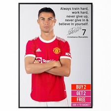 Ronaldo Poster -  Footballer - NO7 - Inspirational Quote Print