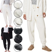 Ladies M&S Sherpa Fluffy Teddy Lined Joggers Loungewear Soft Elasticated Pants