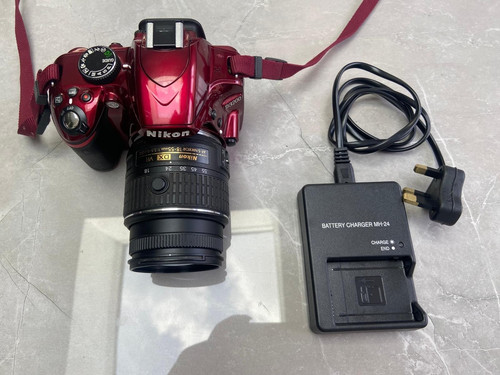 Nikon d3200 red dslr af - nikon, +