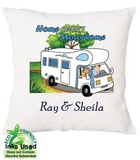 Motor Home Cushion Personalised Birthday Travel Gift Camper Van Grandad Gran