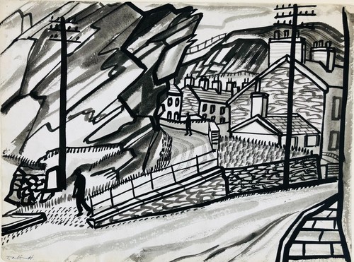 Study welsh village by - study,