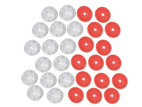 Red clear round 61mm - red, &
