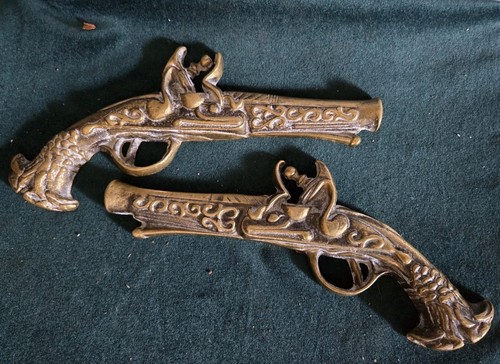 Pair vintage solid brass - of,