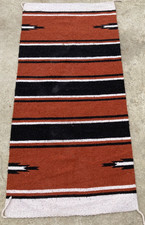 Vintage Handmade Traditional Navajo Saddle Art Kilim Floor Rug Carpet 145x69 cm