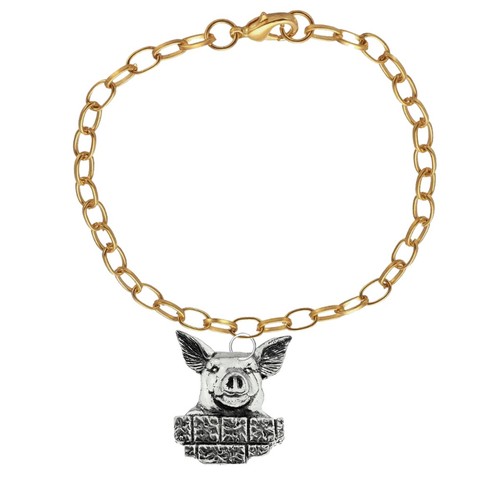 A33 pig pewter - pewter, gold