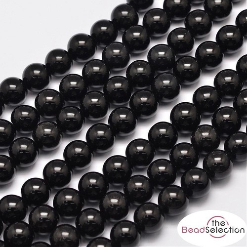 Black obsidian round gemstone - round,