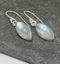 925 Rainbow Moonstone Earrings