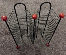 Black Metal Wire CD Storage