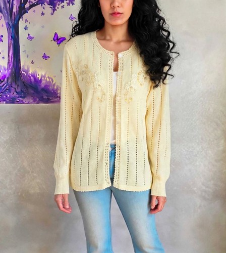 Vintage affections yellow knit - vintage,