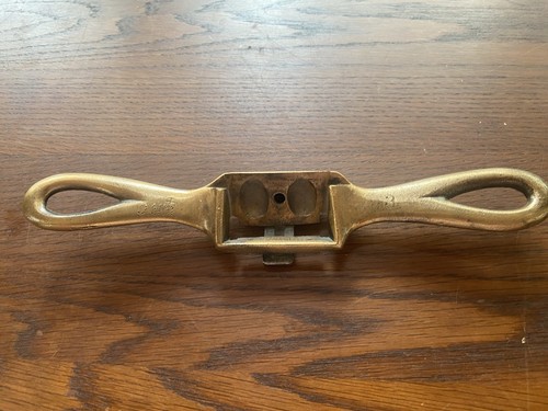 Old brass rabbet shave - old,