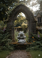 Gargoyle sat skulls stone - sat,