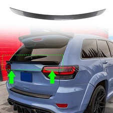 1pc Carbon Look Rear Spoiler Lip Middle Wing For Jeep Grand Cherokee SRT 2012-21