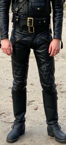 Men real leather - real, punk