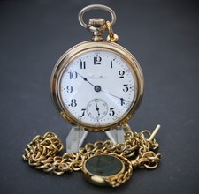 Antique 10k Gold Filled Hamilton 926 Pocket Watch + Albert Chain & Spinner