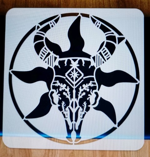 Large gothic goat - gothic, skull