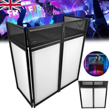 Foldable Mobile DJ Booth Deck Stand Screen Facade Mixer Laptop DJ Equipment Desk