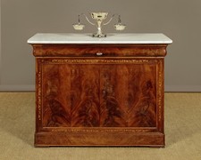 Antique Mahogany & Marble Top Commode c.1880