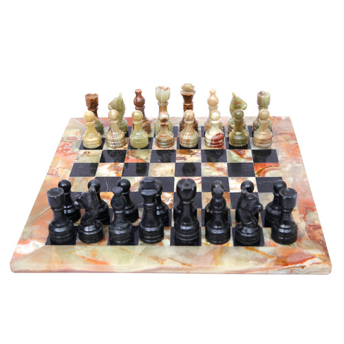 Marble chess set green black - marble,