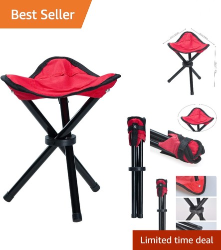 Lightweight red tripod - stool,