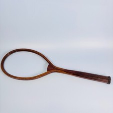 ANTIQUE WOODEN LAWN TENNIS RACKET CONVEX WEDGE