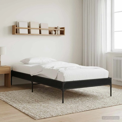 Walplus black oak single bed - walplus,