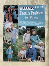 Patons knitting pattern book 212. Family Fashion, Fiona. 13 vintage designs