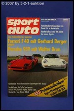 Sports Car 6/88 Ferrari F40 Porsche 959 Renault Alpine