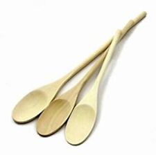 Cooking Spoons Set 3 Wooden Baking Kitchen Mixing Spoon Utensil Paint Art Crafts