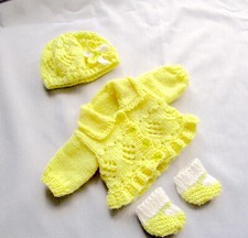 Hand Knitted Dolls Clothes 14"