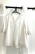 Vintage off white cotton smock