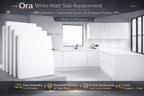 White matt slab replacement - matt,