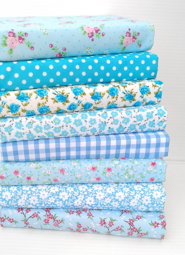 Floral poly cotton fabric - poly,