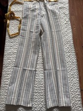 Vtg Seersucker Bell Bottom