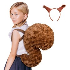 Squirrel Ear Headband with Tail Animal Squirrel Costume Squirrel Ears & Tail Kit