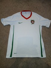 Portugal Football Shirt AWAY 2008 WHITE SIZE XL YOUTH