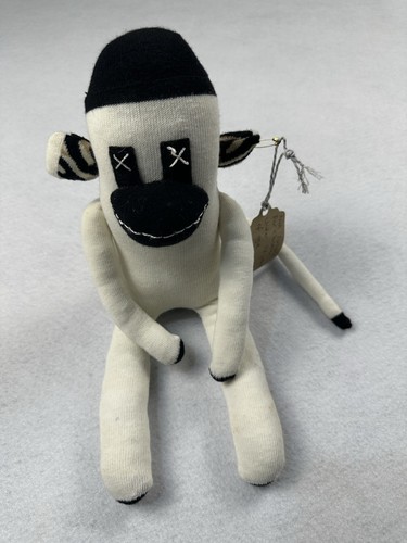 Handmade zebra sock monkey - handmade,