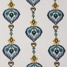 Kasbah ikat fabric blue white - ikat, blue/white