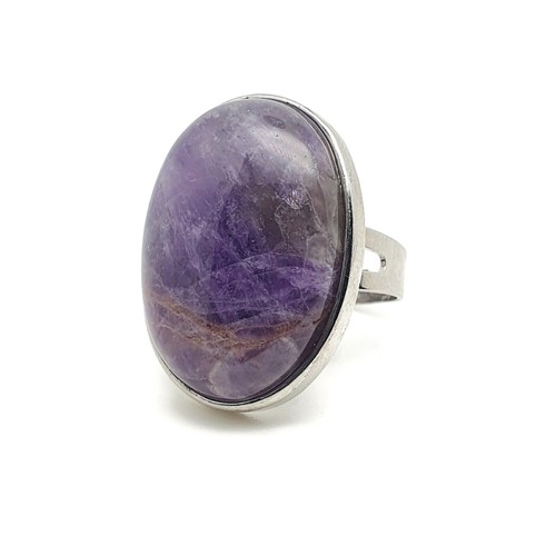 Gemstone ring large - large, oval