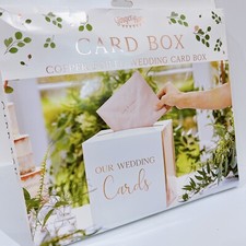 Wedding Wishing Well Card Box Rose Gold For Money Gift Holder