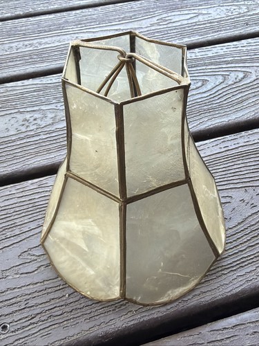 Vintage capiz shell - shell, lamp