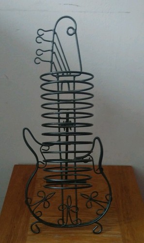Vintage grey metal wire guitar - metal,